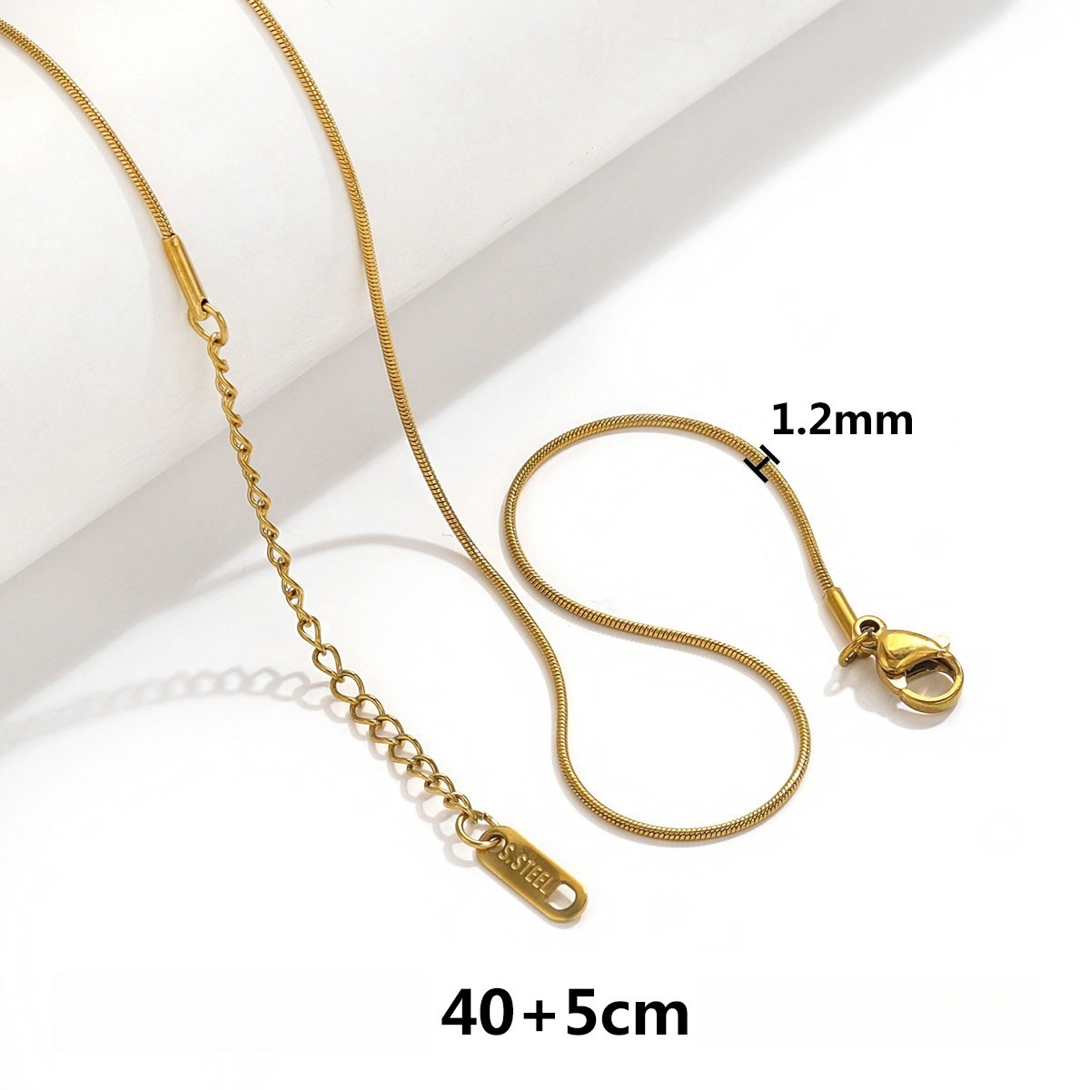 50 pcs/bag Stainless Steel Necklace Chain DIY Accessories