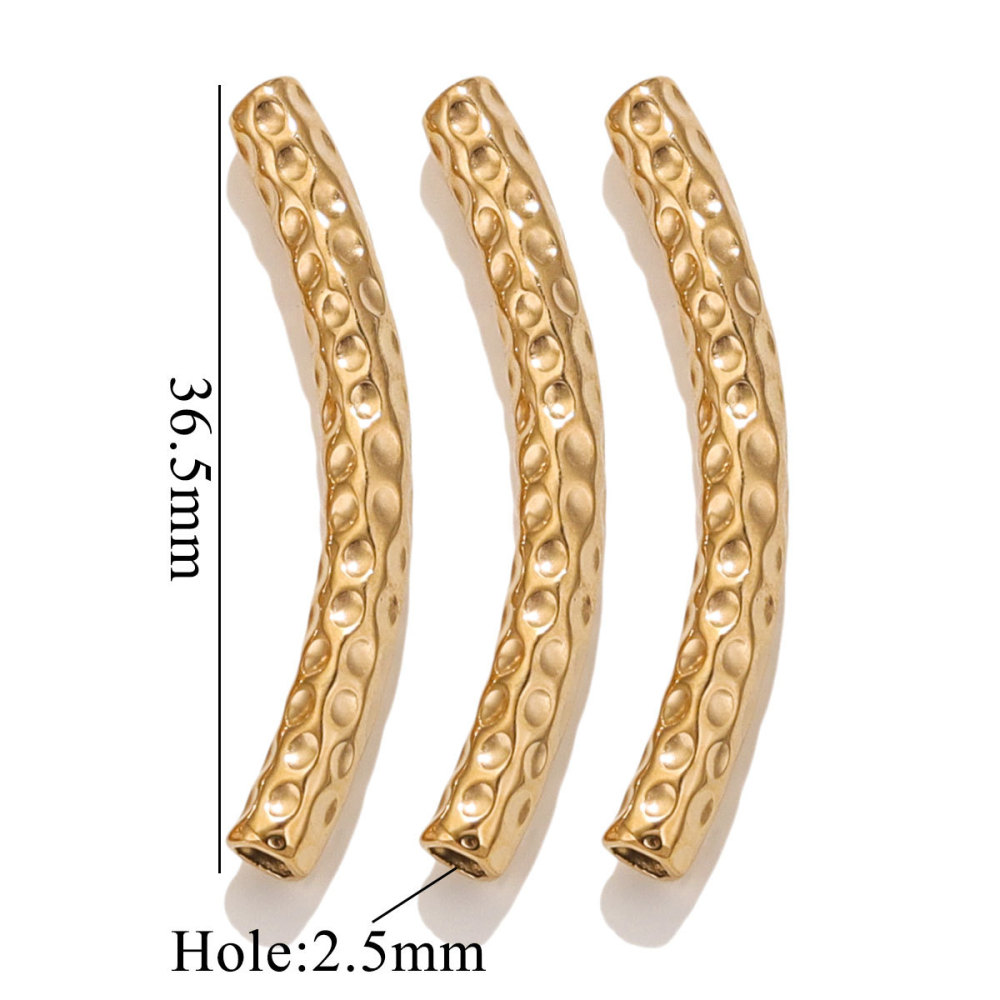 20 pcs/bag Stainless Steel Embossed Bend Tubing DIY Accessories