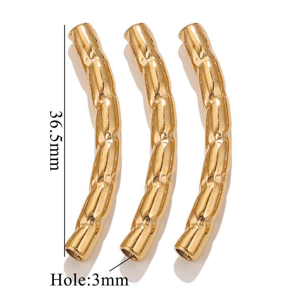 20 pcs/bag Stainless Steel Embossed Bend Tubing DIY Accessories