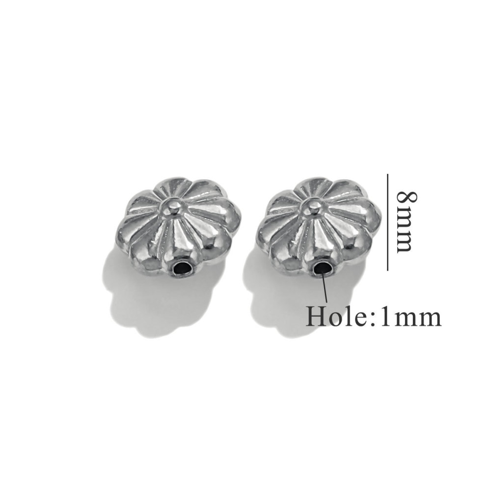 20 pcs/bag Stainless Steel Floret Spacers and Beads DIY Accessories