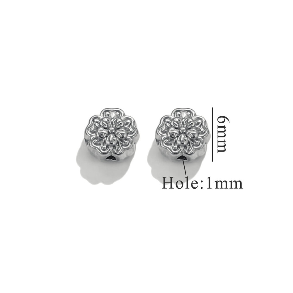 20 pcs/bag Stainless Steel Floret Spacers and Beads DIY Accessories