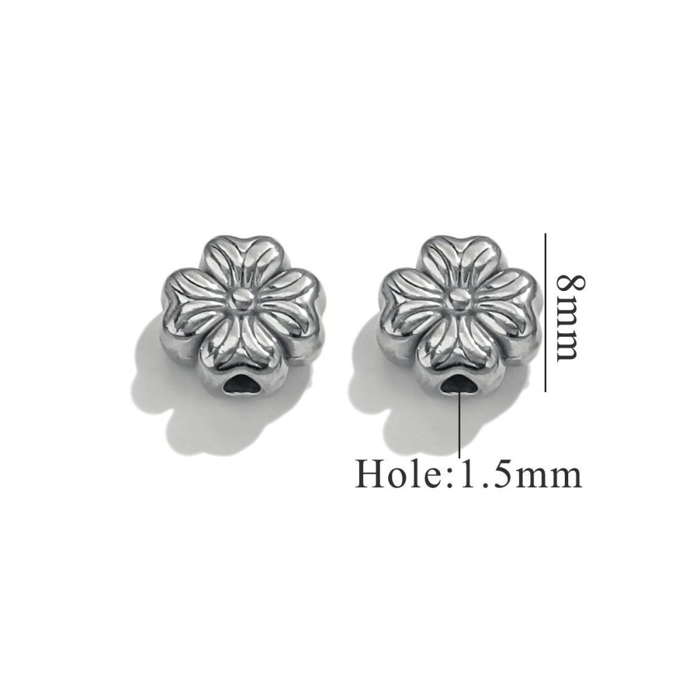 20 pcs/bag Stainless Steel Floret Spacers and Beads DIY Accessories