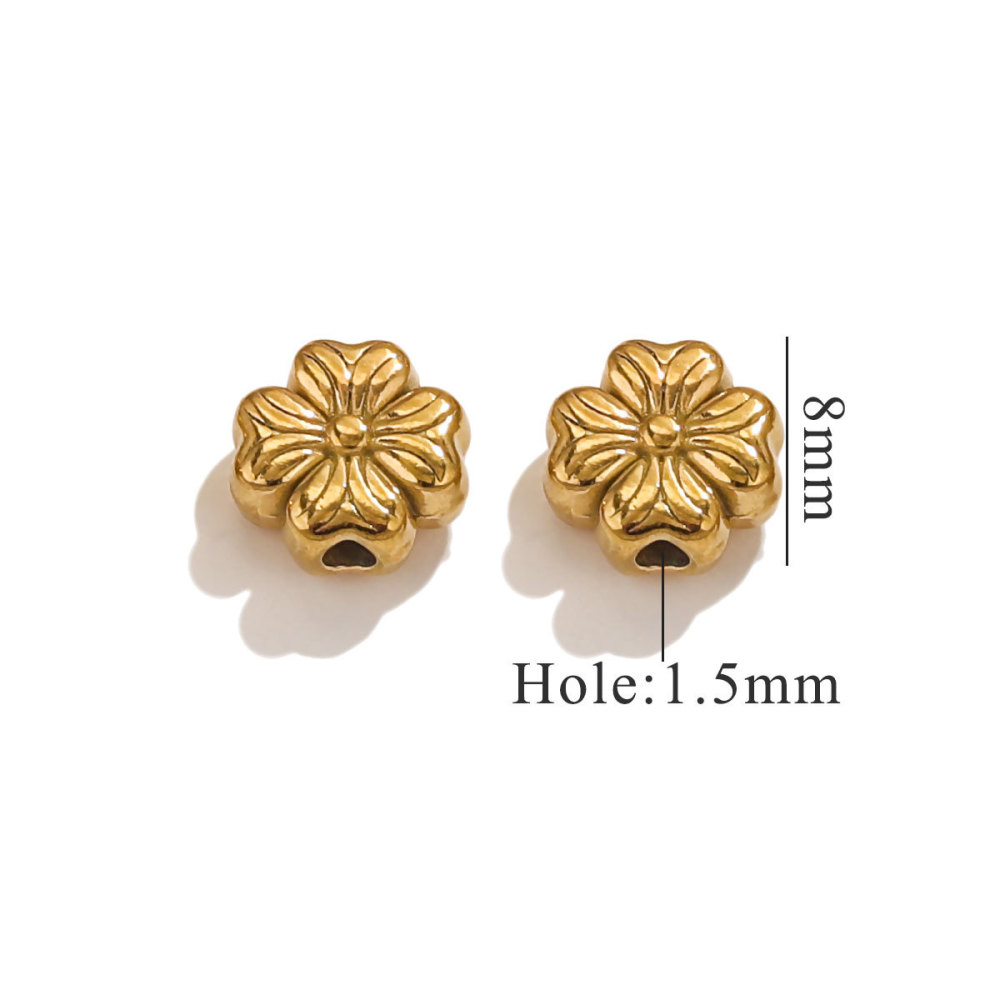 20 pcs/bag Stainless Steel Floret Spacers and Beads DIY Accessories