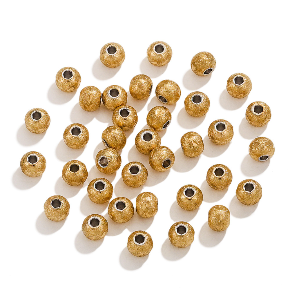 40 pcs/bag Stainless Steel Bracelet Spacer Waterproof Beads DIY Accessory