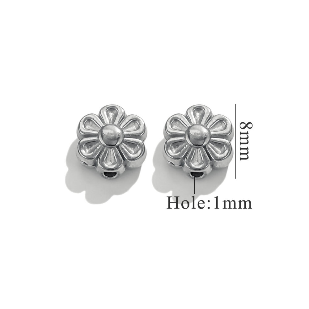 20 pcs/bag Stainless Steel Floret Spacers and Beads DIY Accessories