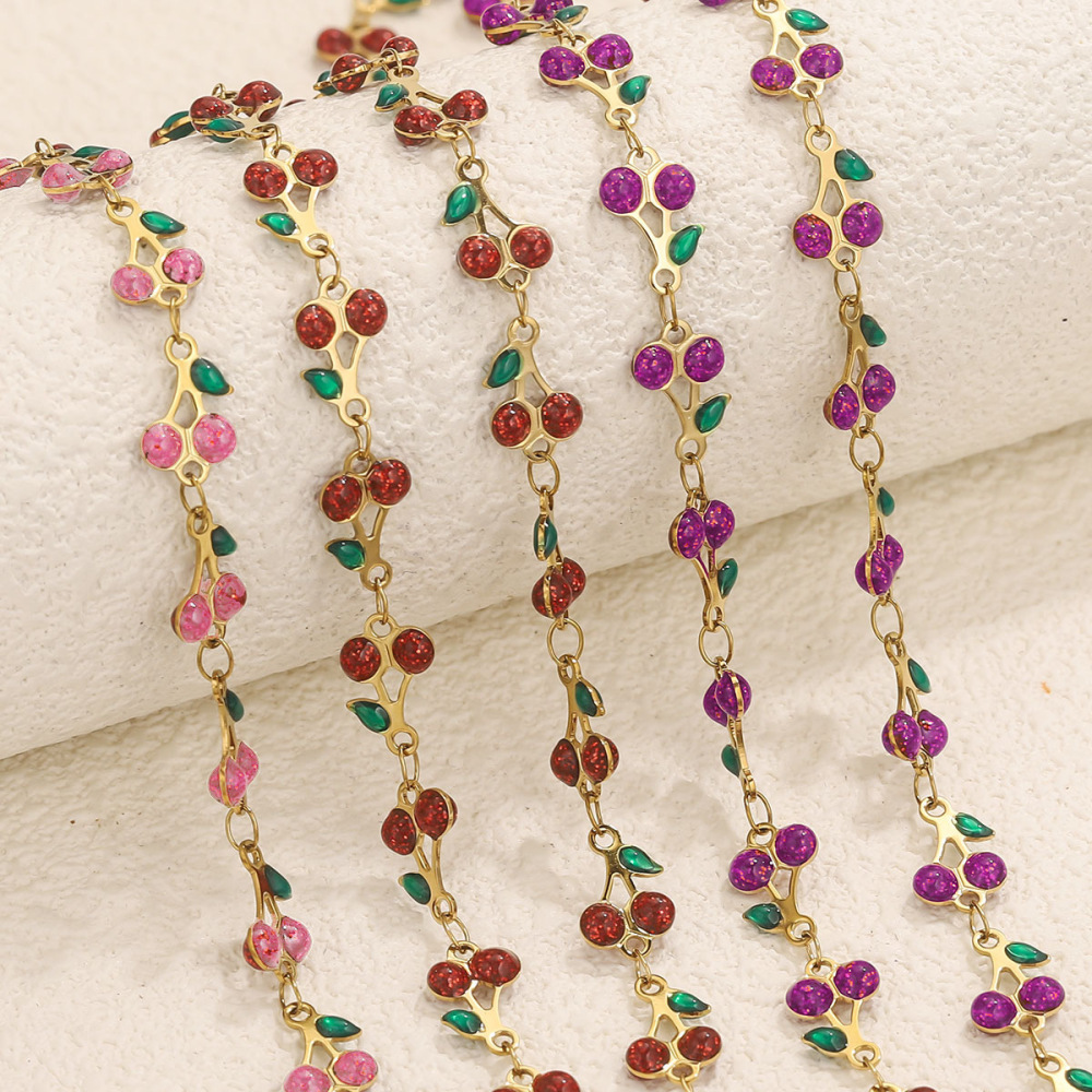 2m/bag Stainless Steel Cherry Oil Drip Chain DIY Accessory