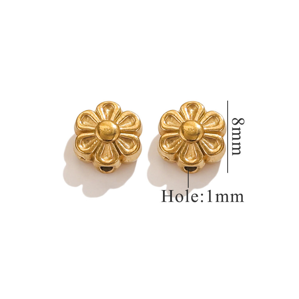20 pcs/bag Stainless Steel Floret Spacers and Beads DIY Accessories