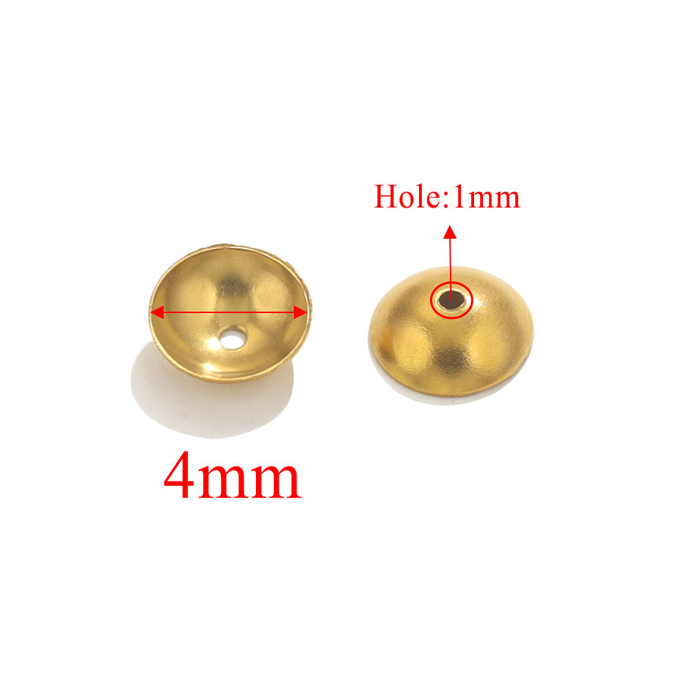 500 pcs/bag Stainless Steel Round Bead Cap Spacers 4-8mm DIY Accessory