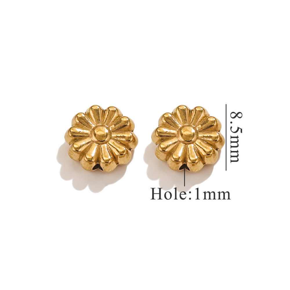 20 pcs/bag Stainless Steel Floret Spacers and Beads DIY Accessories
