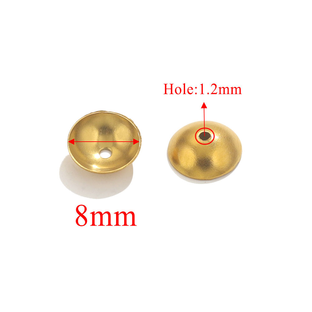 500 pcs/bag Stainless Steel Round Bead Cap Spacers 4-8mm DIY Accessory