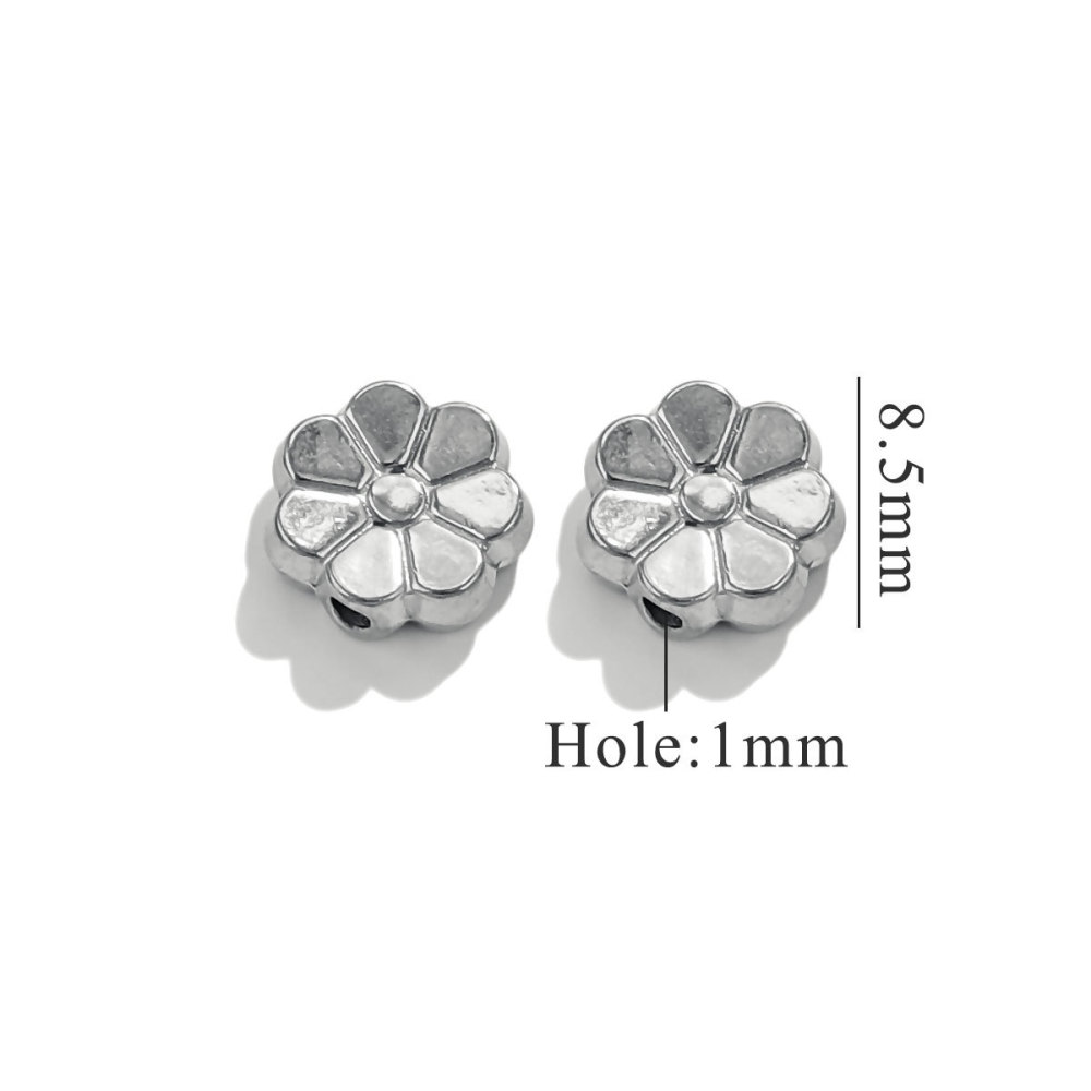 20 pcs/bag Stainless Steel Floret Spacers and Beads DIY Accessories