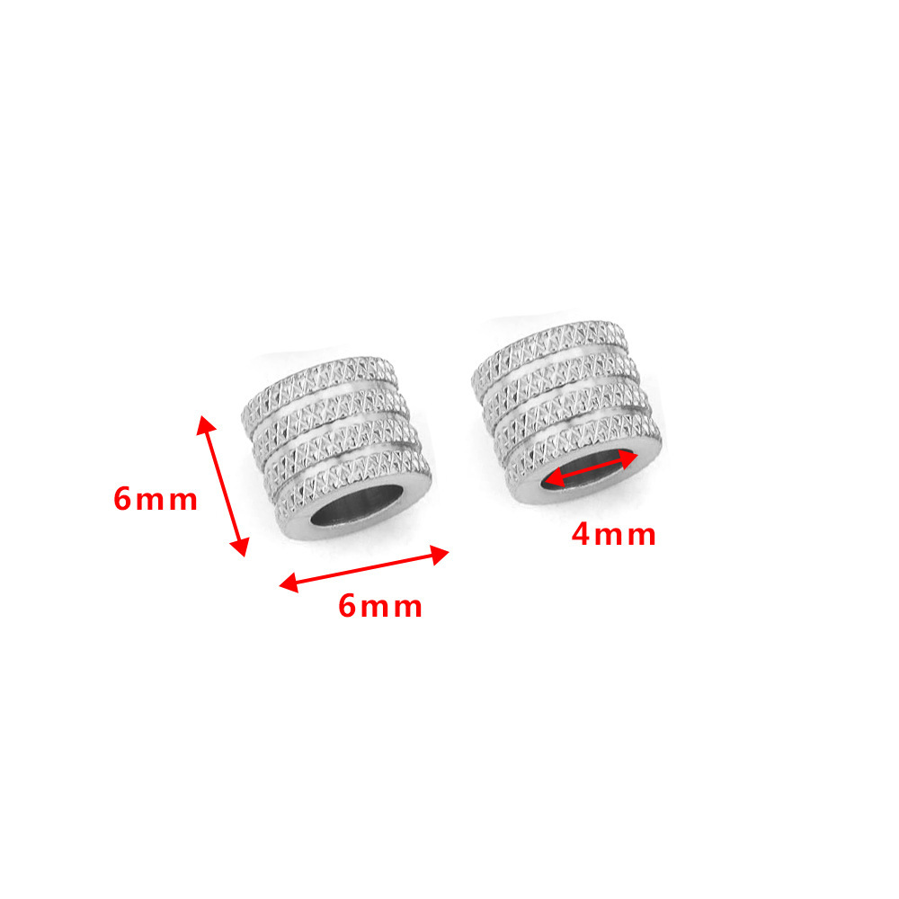 60 pcs/bag Stainless Steel Reticulated Beads, Tube Beads, DIY Accessories