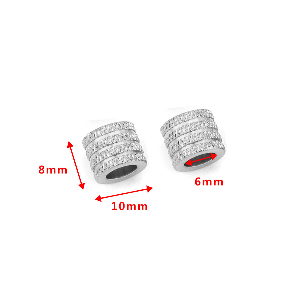 60 pcs/bag Stainless Steel Reticulated Beads, Tube Beads, DIY Accessories