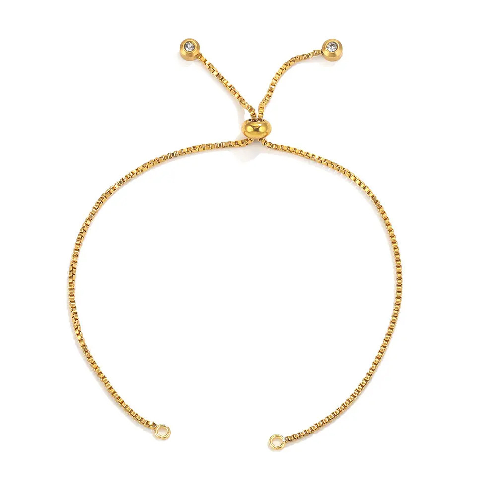 15 pcs/bag Stainless Steel 11.5cm Adjustable Box Chain DIY Accessory