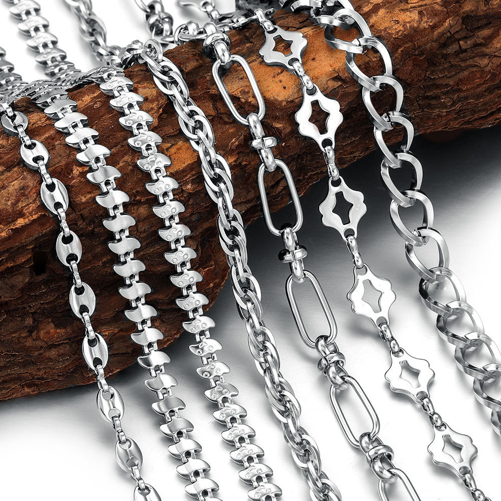 5m/bag Stainless Steel Handmade Chains, Various DIY Accessories