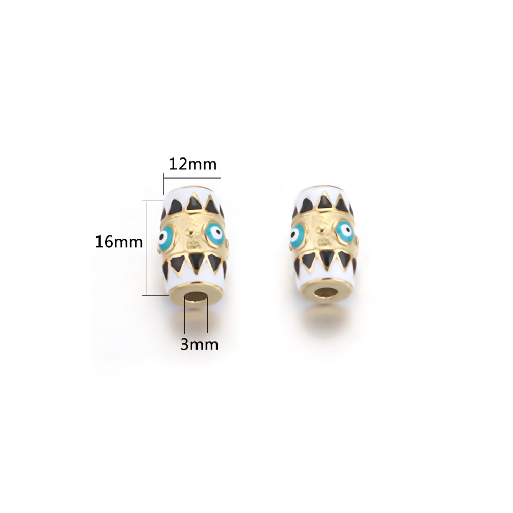4 pcs/bag Stainless Steel Stone Spacer Beads DIY Accessories