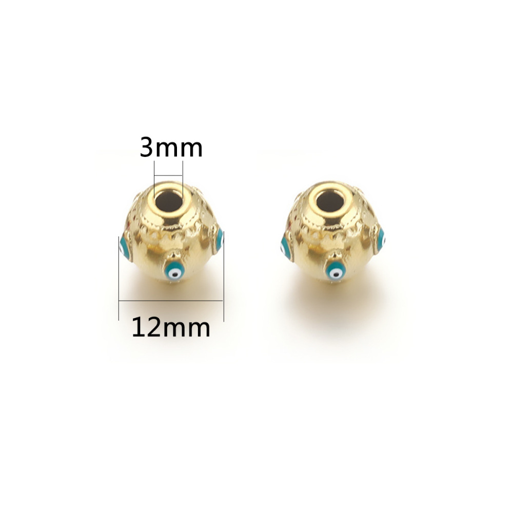 4 pcs/bag Stainless Steel Stone Spacer Beads DIY Accessories