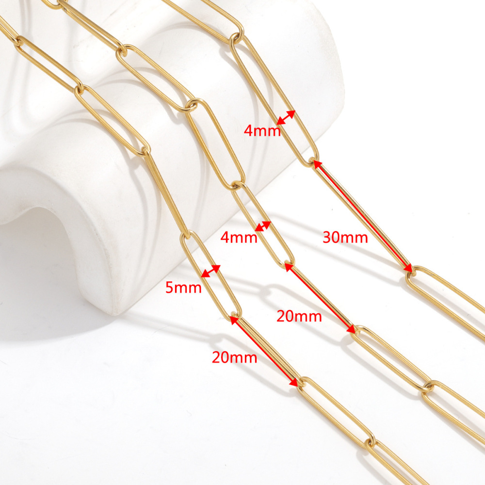 5m/bag Stainless Steel Oval Chain DIY Accessory