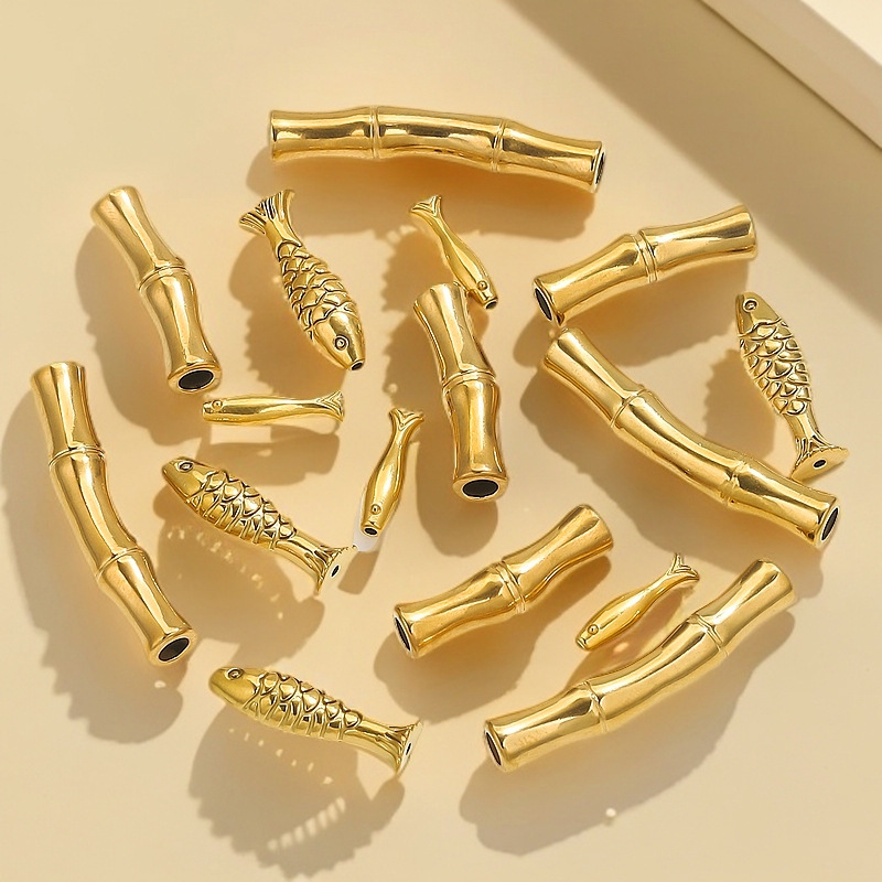 50 pcs/bag Stainless Steel Bamboo Bends DIY Accessories