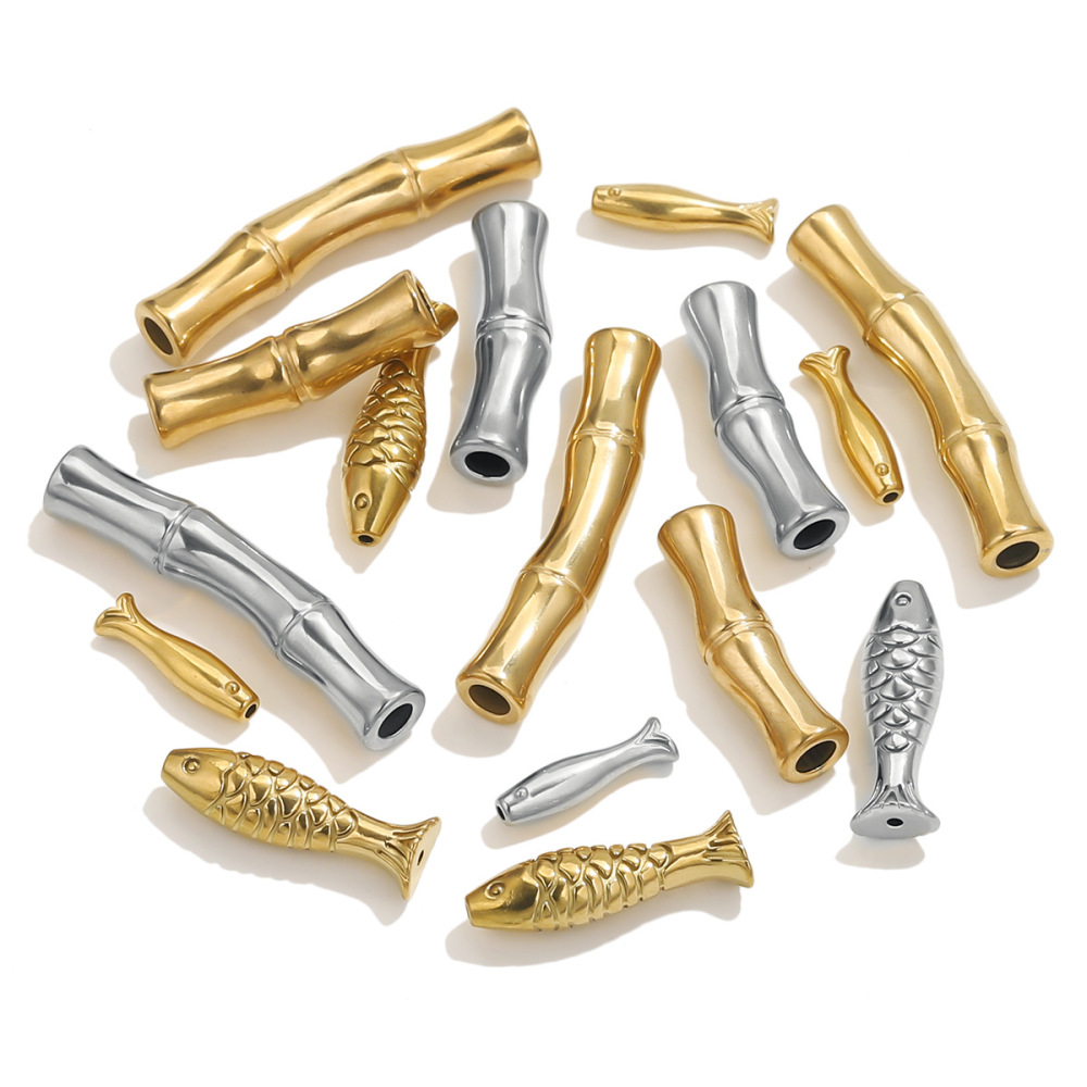 50 pcs/bag Stainless Steel Bamboo Bends DIY Accessories