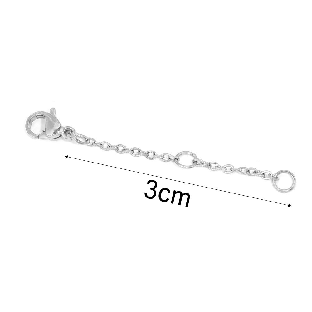 50 pcs/bag Stainless Steel Lobster Clasp Extender Chain DIY Accessory