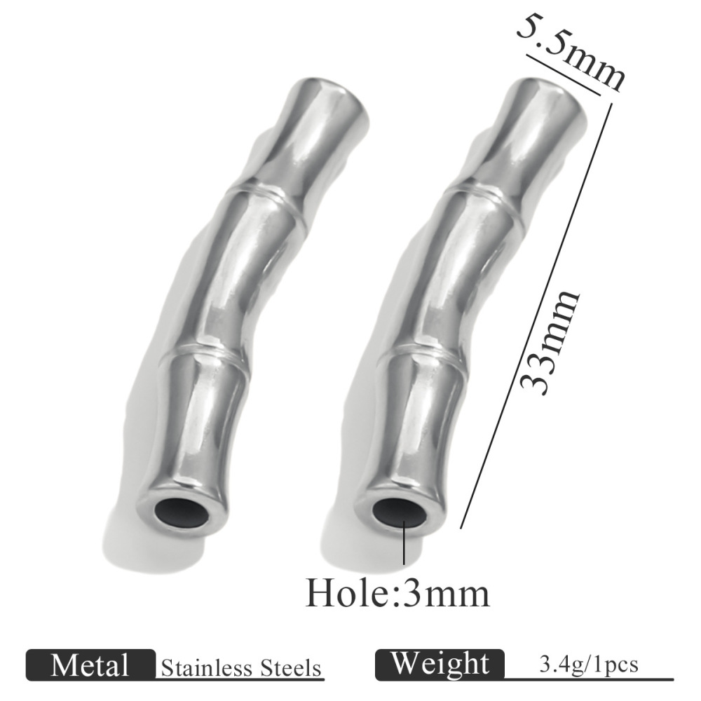 50 pcs/bag Stainless Steel Bamboo Bends DIY Accessories