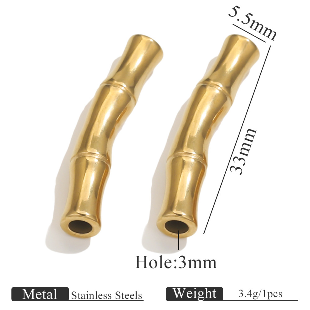 50 pcs/bag Stainless Steel Bamboo Bends DIY Accessories