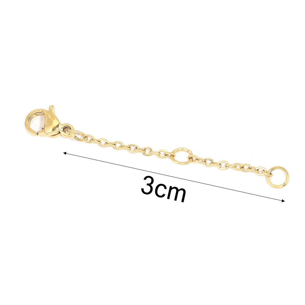 50 pcs/bag Stainless Steel Lobster Clasp Extender Chain DIY Accessory