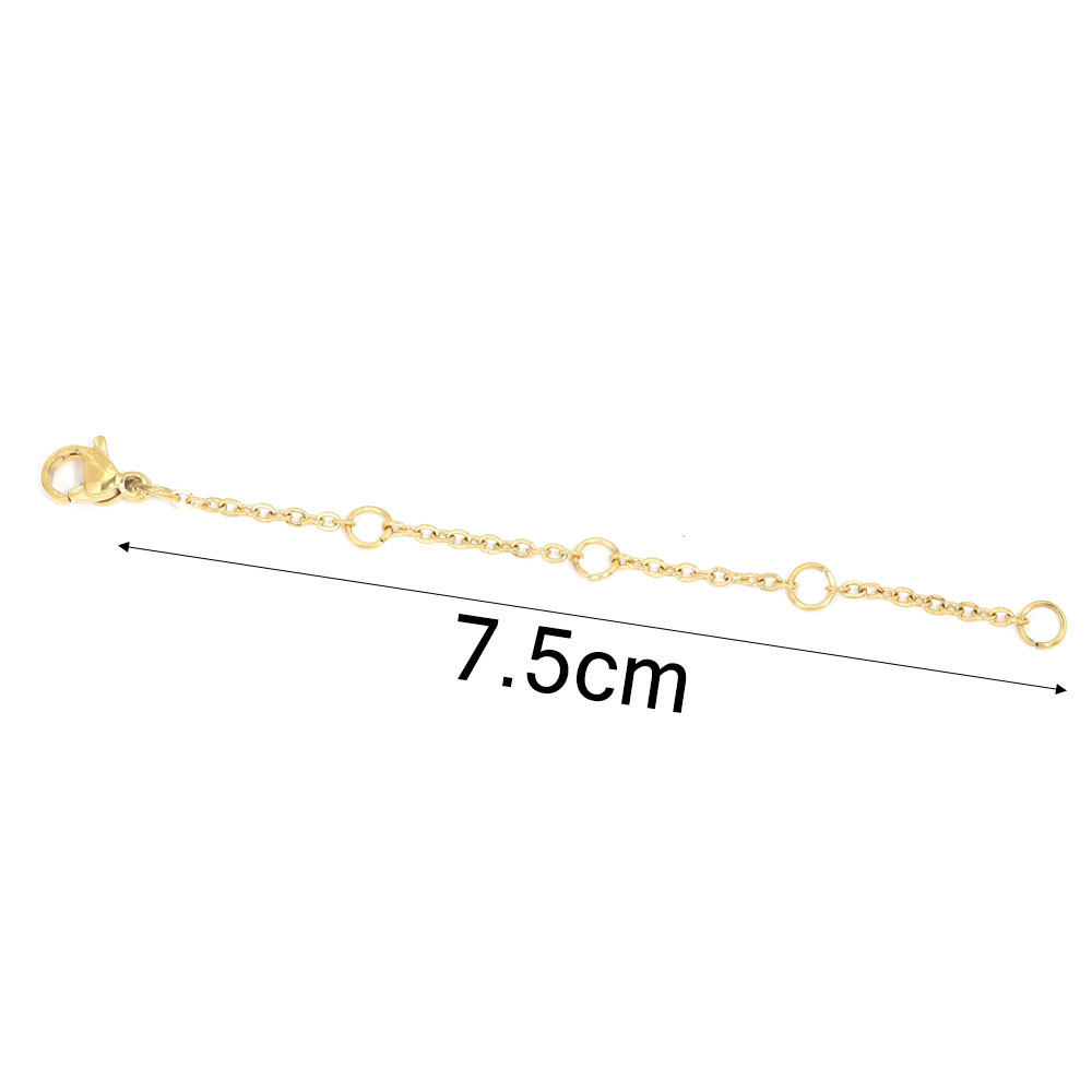 50 pcs/bag Stainless Steel Lobster Clasp Extender Chain DIY Accessory