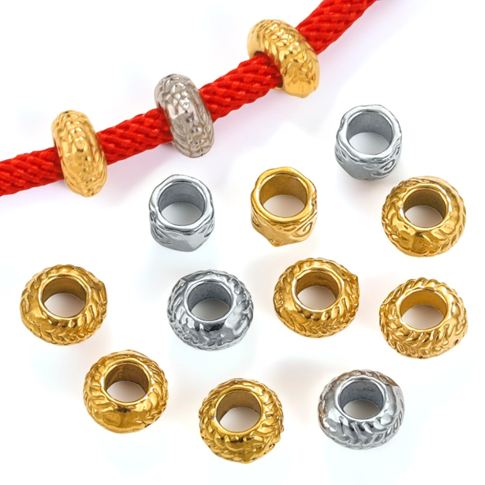 50 pcs/bag Stainless Steel Casting Beads DIY Accessories