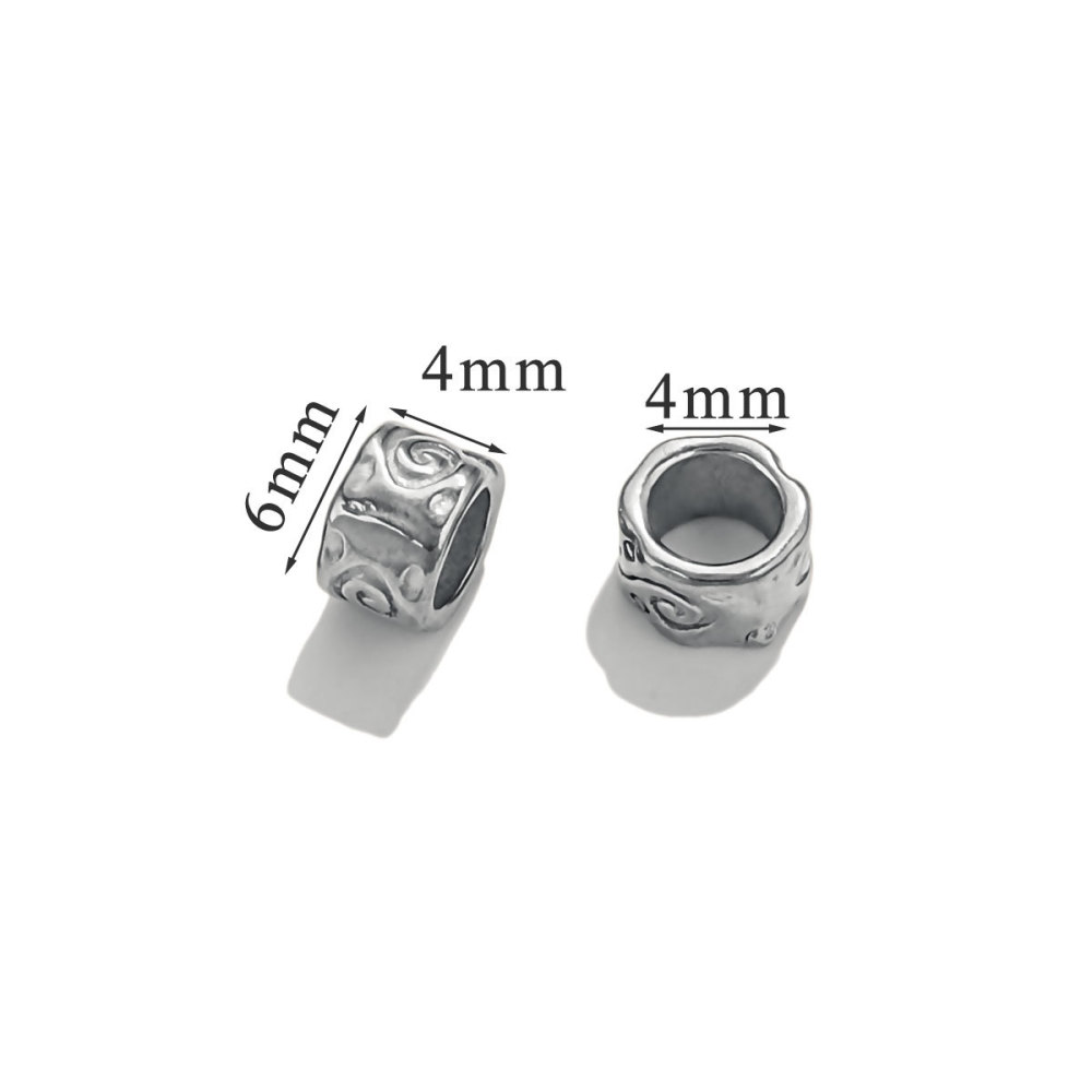 50 pcs/bag Stainless Steel Casting Beads DIY Accessories