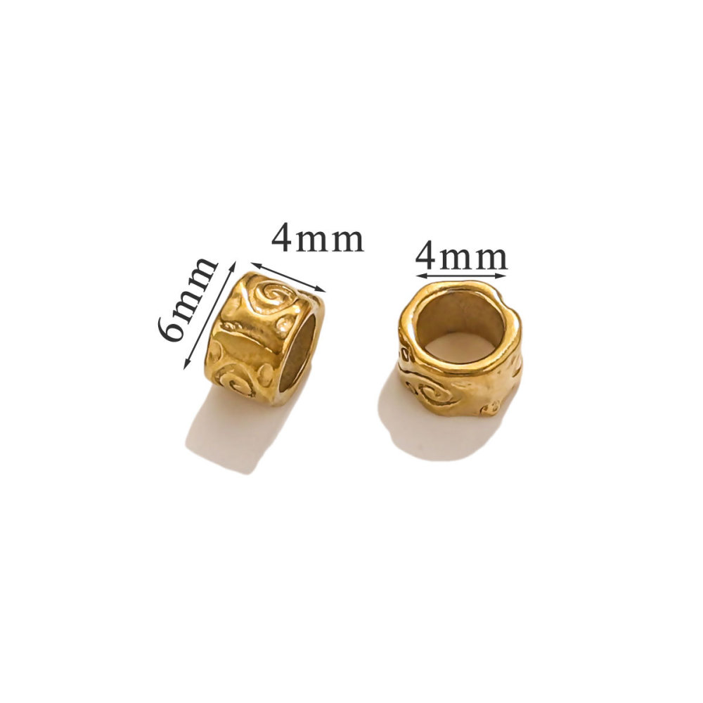 50 pcs/bag Stainless Steel Casting Beads DIY Accessories
