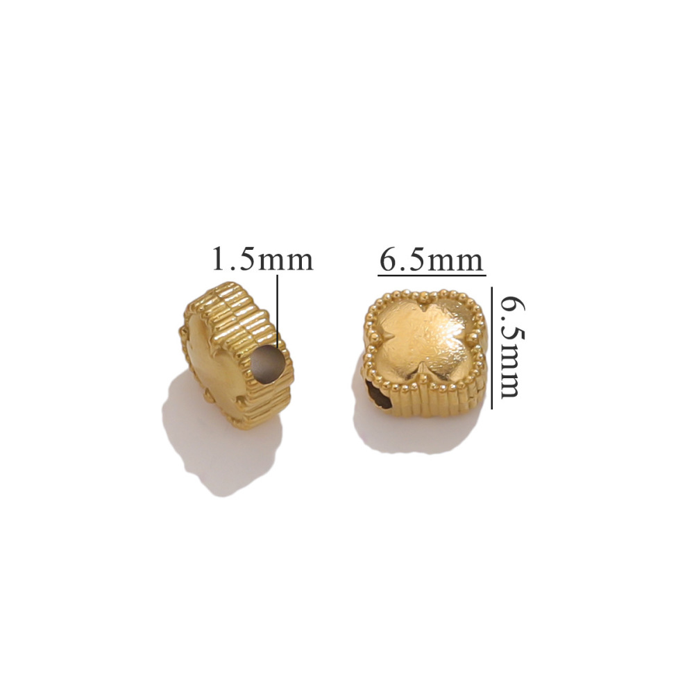 50 pcs/bag Stainless Steel Spacer Beads in Various Shapes for DIY Accessories