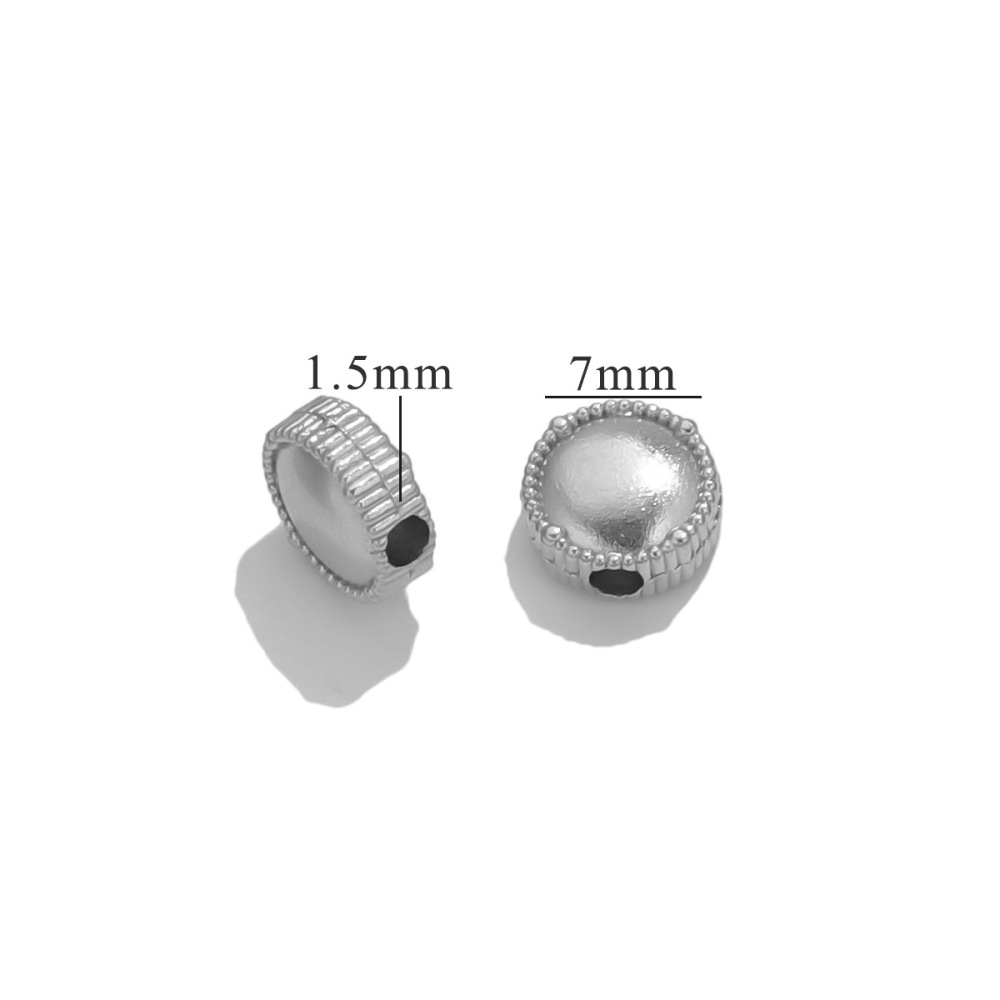 50 pcs/bag Stainless Steel Spacer Beads in Various Shapes for DIY Accessories