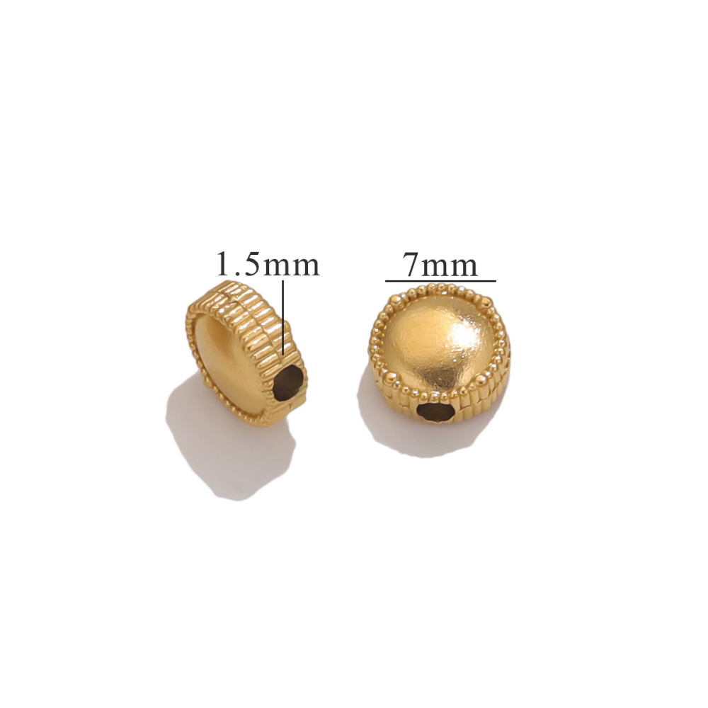 50 pcs/bag Stainless Steel Spacer Beads in Various Shapes for DIY Accessories