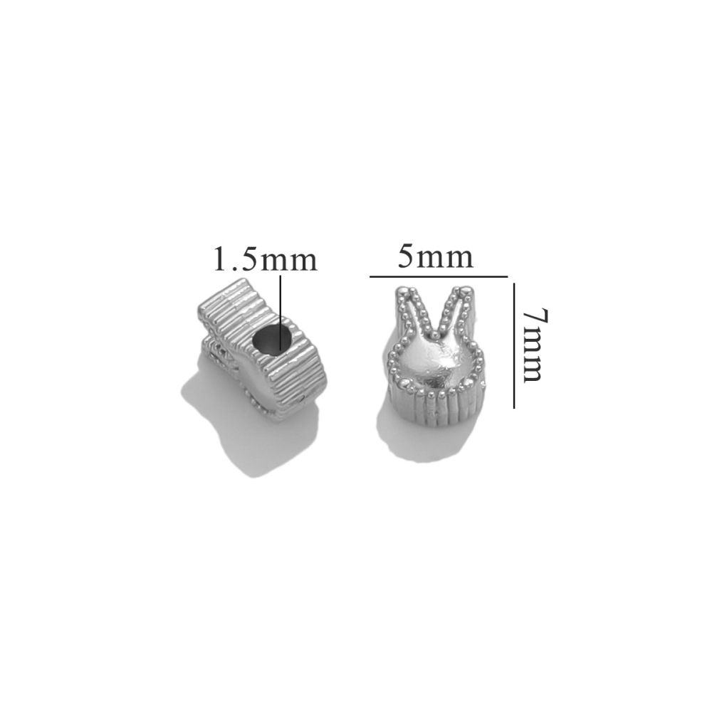 50 pcs/bag Stainless Steel Spacer Beads in Various Shapes for DIY Accessories