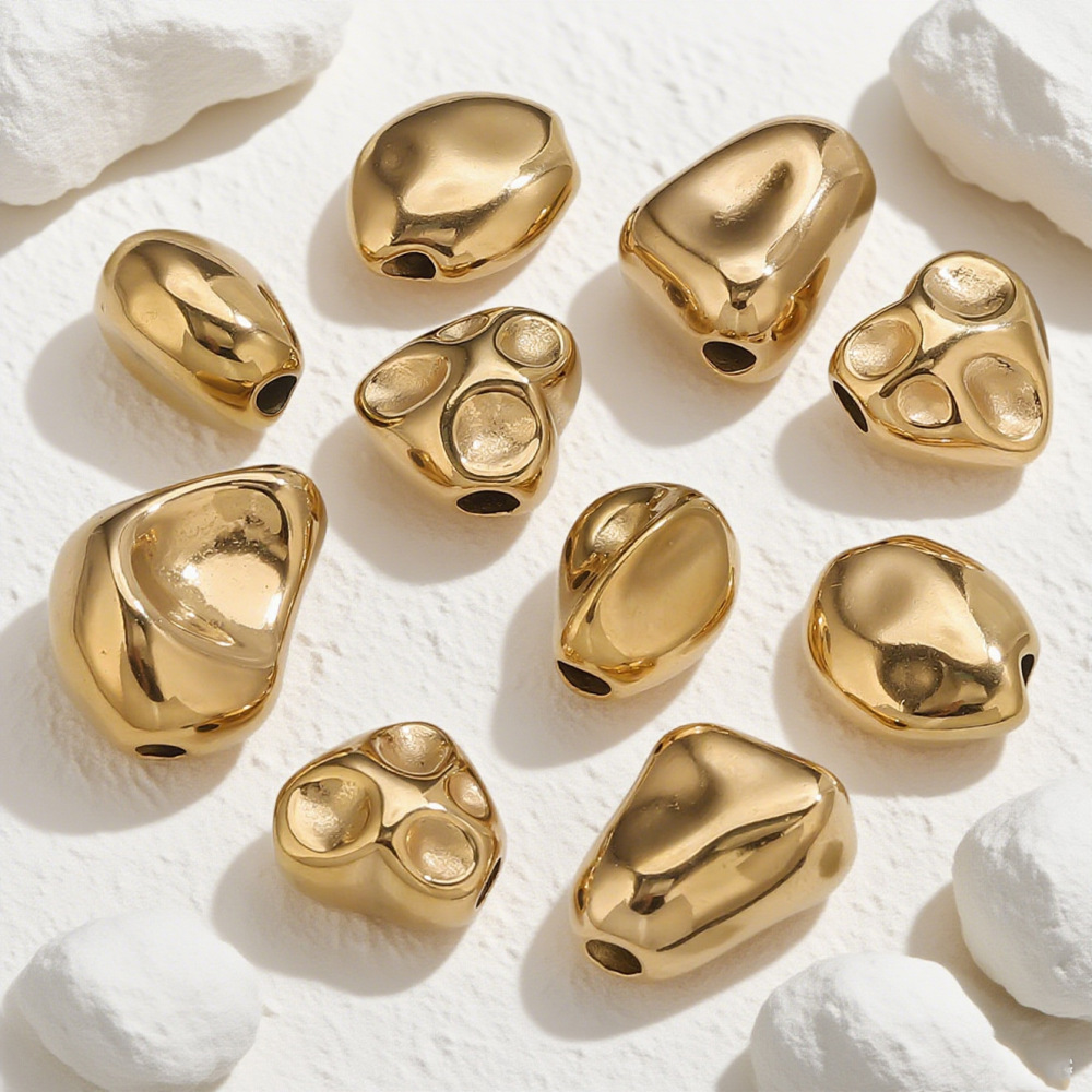 10 pcs/bag Stainless Steel Shaped Beads DIY Accessories