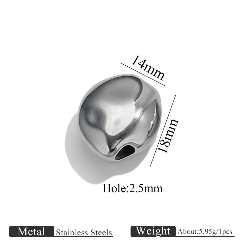 10 pcs/bag Stainless Steel Shaped Beads DIY Accessories