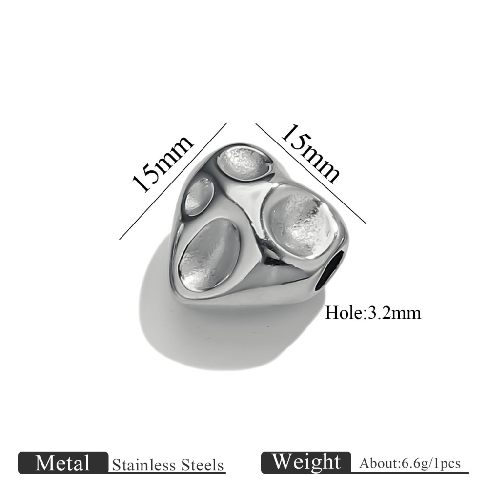 10 pcs/bag Stainless Steel Shaped Beads DIY Accessories
