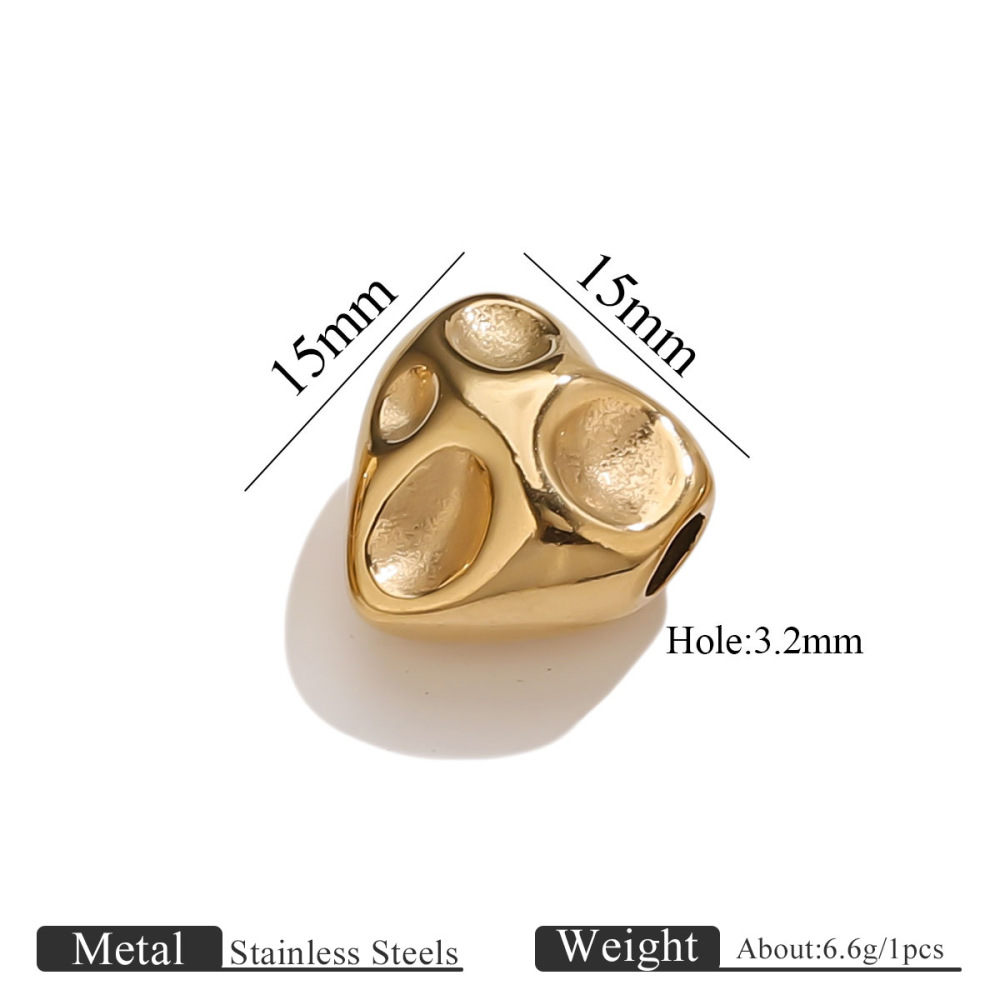 10 pcs/bag Stainless Steel Shaped Beads DIY Accessories