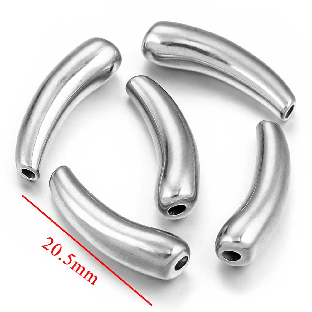 10 pcs/bag Stainless Steel Bend Bead Pendant DIY Accessory