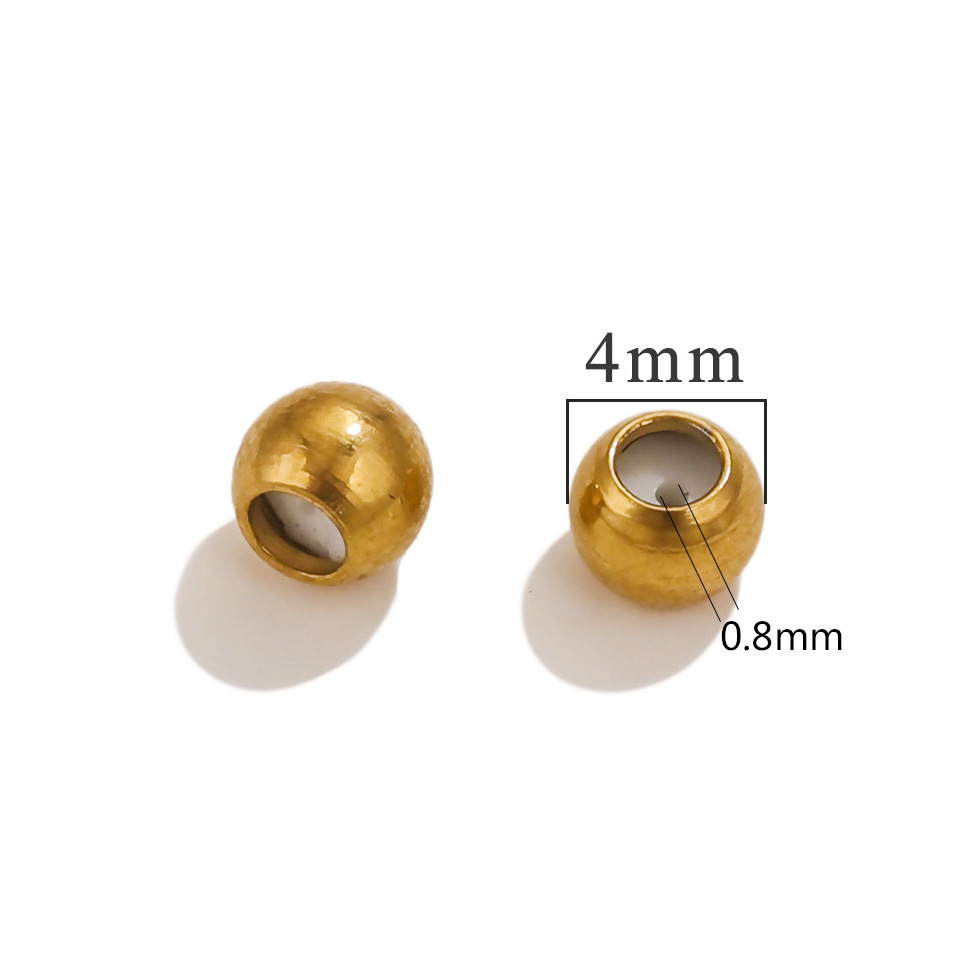 50 pcs/bag Stainless Steel Polished Silicone Handmade Spacer Beads DIY Accessories