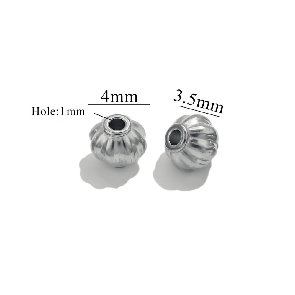 50 pcs/bag Stainless Steel Pumpkin and Lantern Hole Beads DIY Accessories