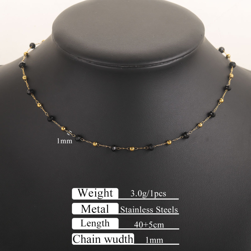 10 pcs/bag Stainless Steel + Stone Bracelet Necklace DIY Accessories
