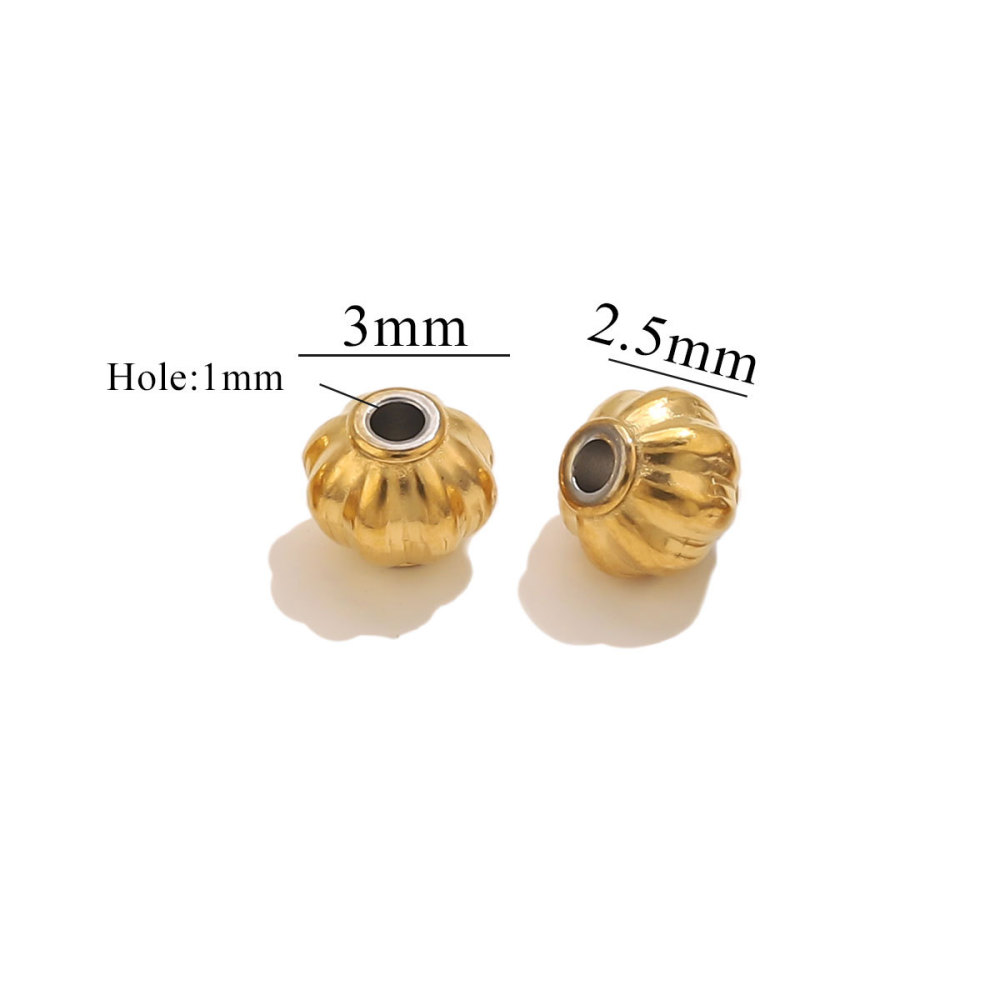 50 pcs/bag Stainless Steel Pumpkin and Lantern Hole Beads DIY Accessories