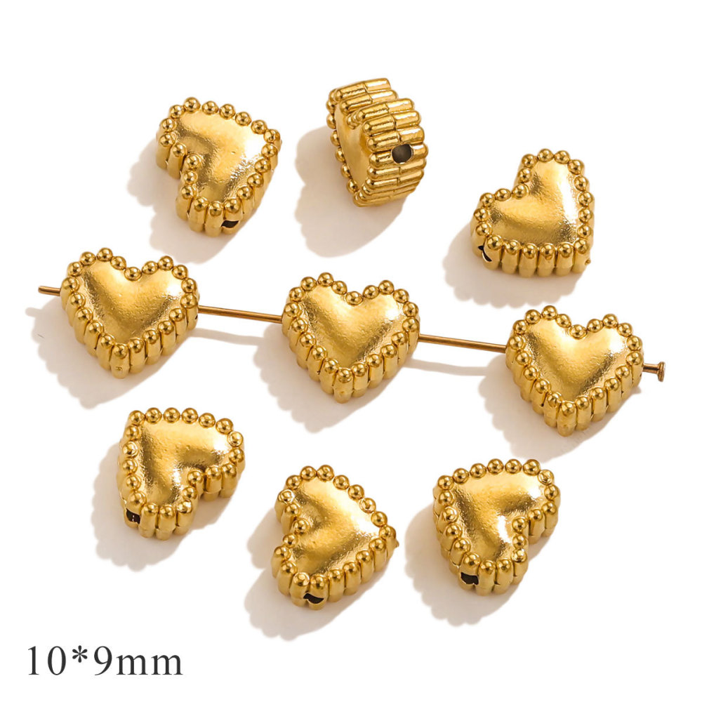 50 pcs/bag Stainless Steel Spacer Beads in Various Shapes for DIY Accessories