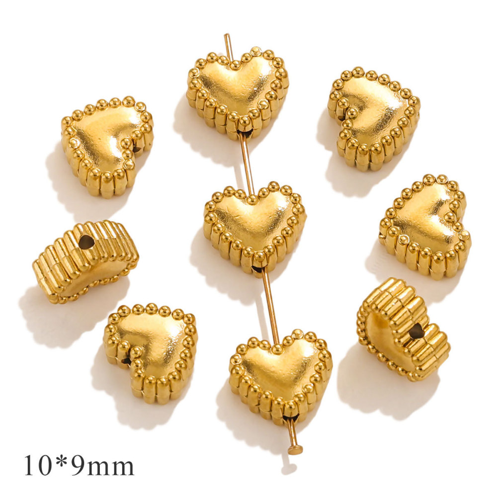 50 pcs/bag Stainless Steel Spacer Beads in Various Shapes for DIY Accessories