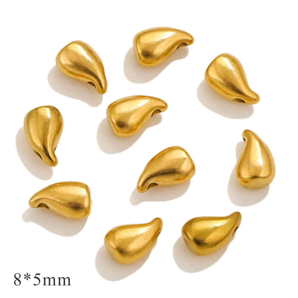 50 pcs/bag Stainless Steel Spacer Beads in Various Shapes for DIY Accessories