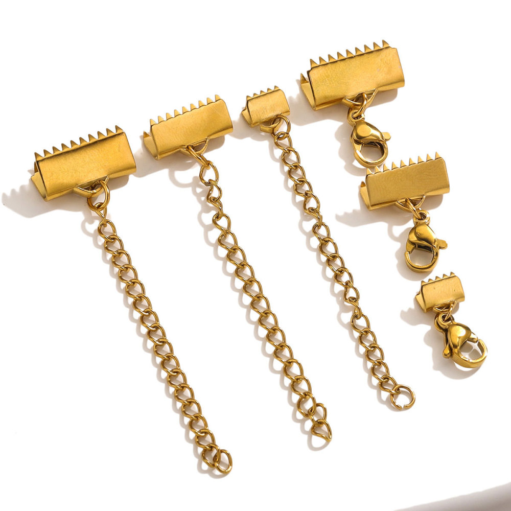 40 pcs/bag Stainless Steel Tail Chain Connector Buckle DIY Accessory