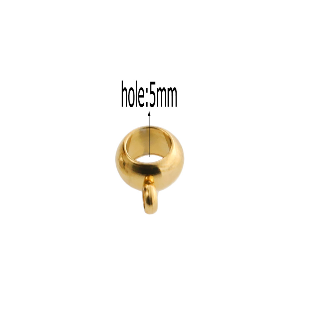 100 pcs/bag Stainless Steel Hole with Hanging Bead DIY Accessories